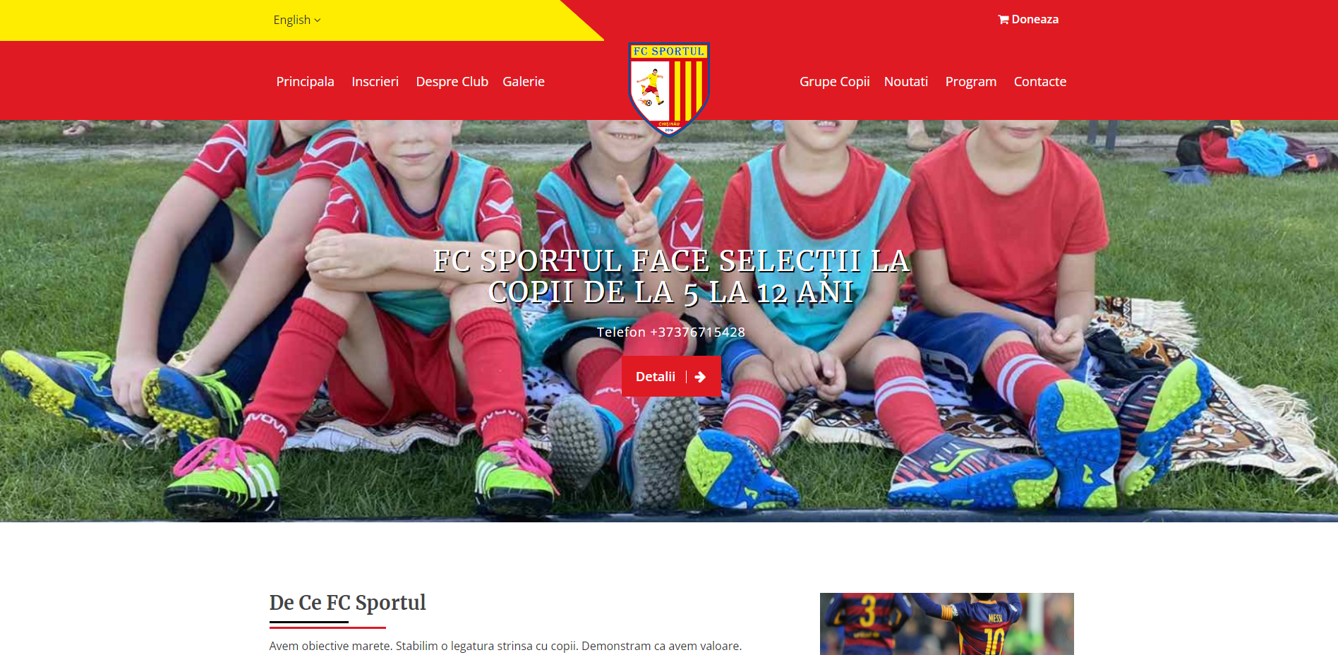 FC Sportul website Image